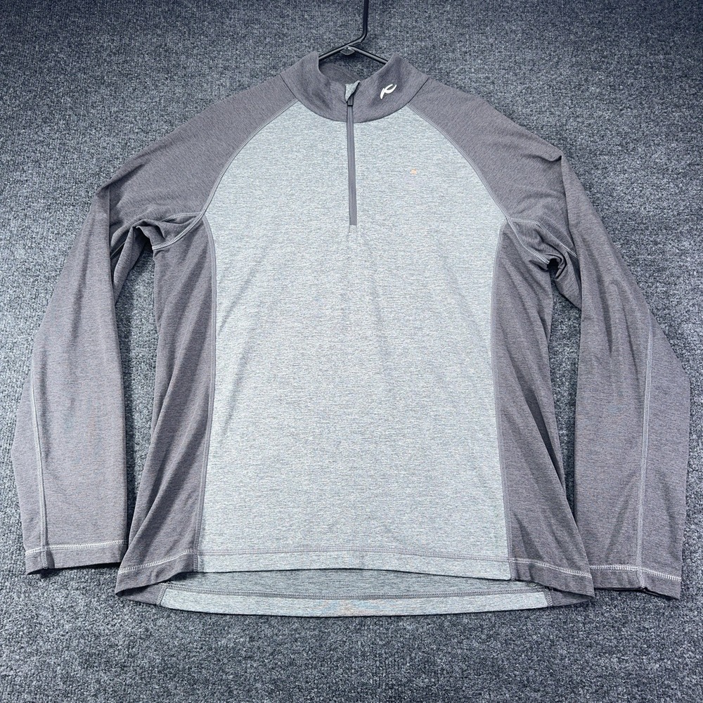 KJUS 1/4 Zip Pullover Men's Regular Fit Size 52‎ Large Grey Golf